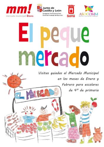 Manuel López presenta 'Pequemercado' en el Mercado Municipal de Soria 